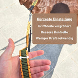 Anwendung Hundeleine bei kurzer Einstellung mit breiterem Griff