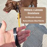 Anwendung Hundeleine bei mittlerer und langer Einstellung mit schmalerem Griff