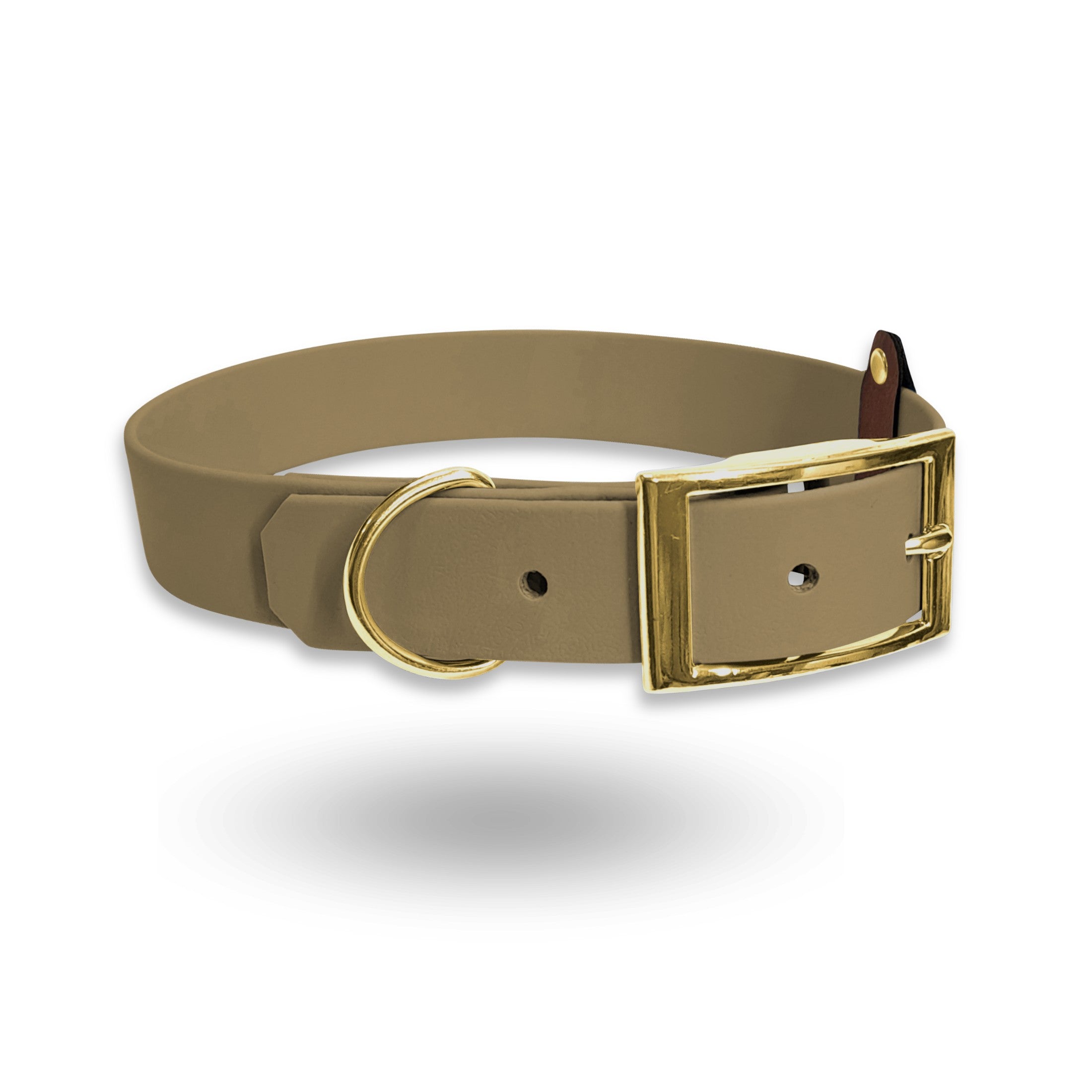 Biothane Halsband Beige in gold
