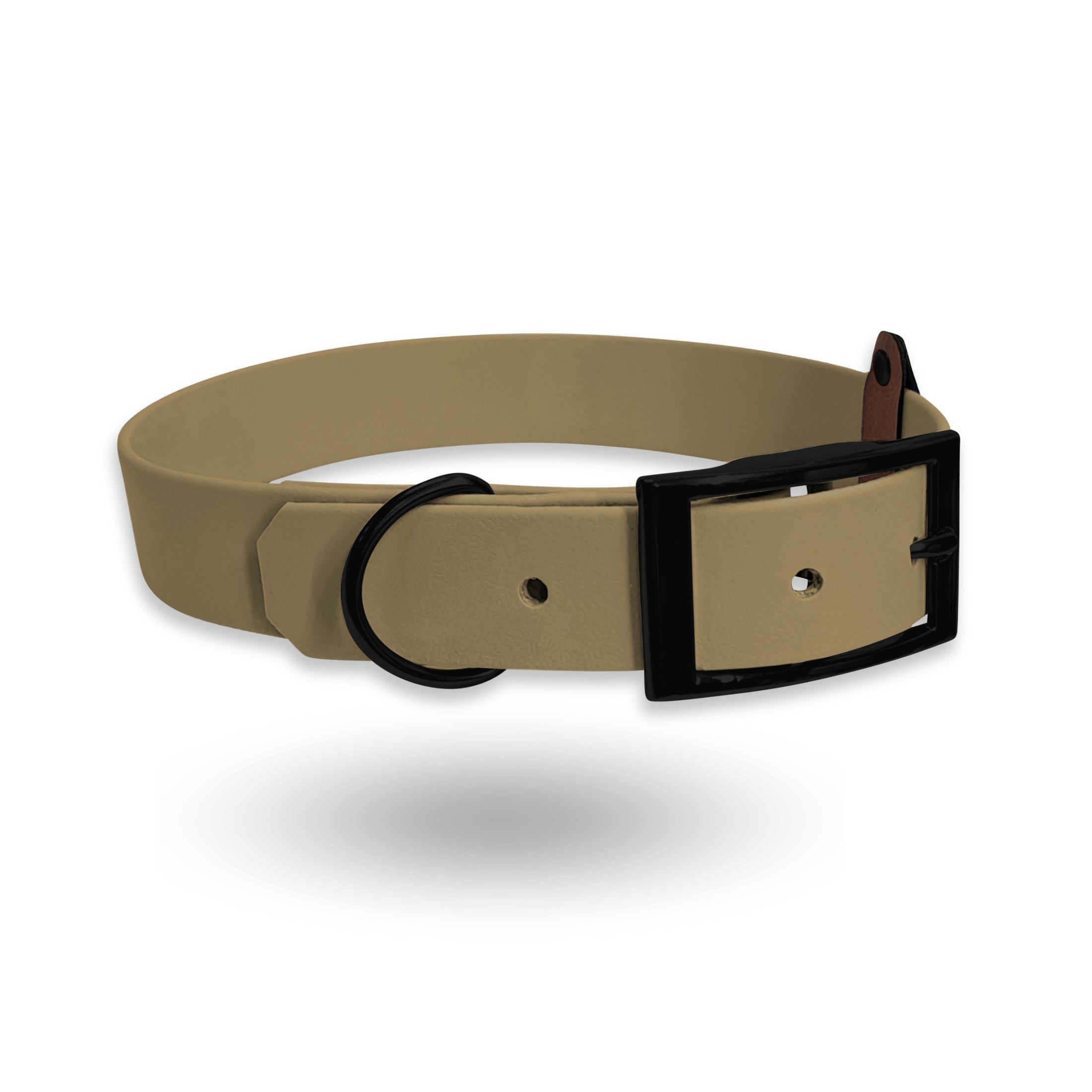 Biothane Halsband Beige in schwarz