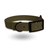BioThane Halsband in dunkler Olive mit Schwarz