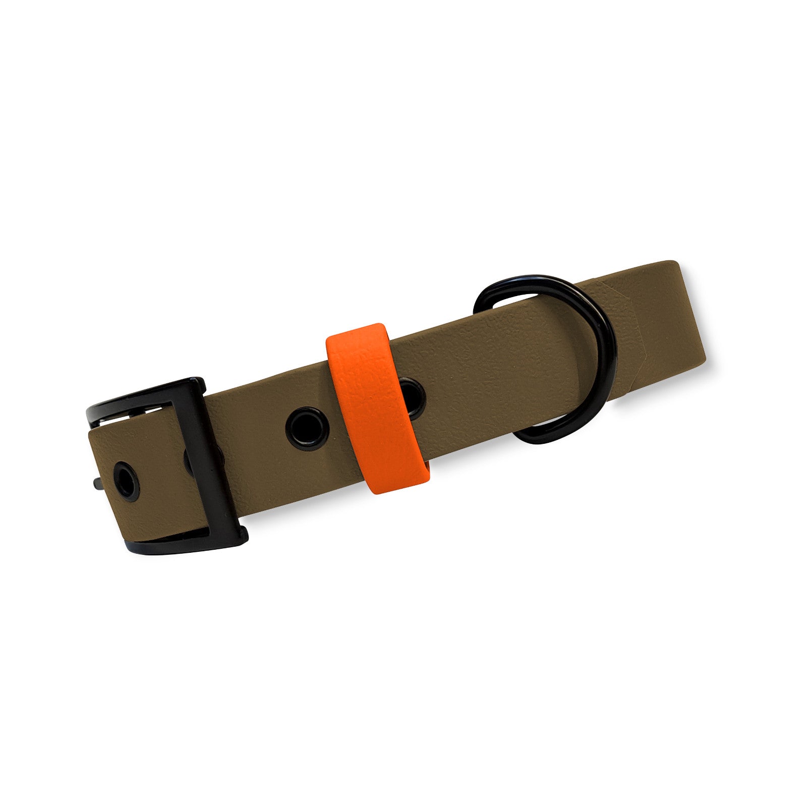 Biothane Sports Halsband Neon Orange Olive