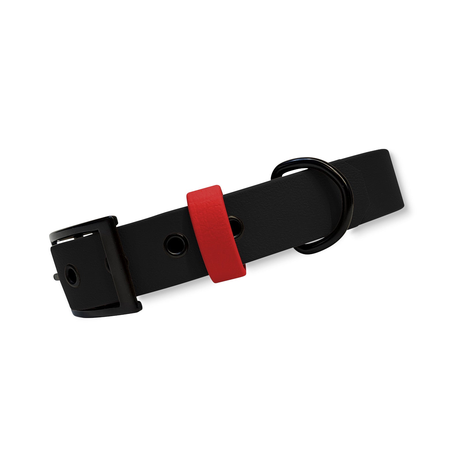 Biothane Sports Halsband Schwarz Rot