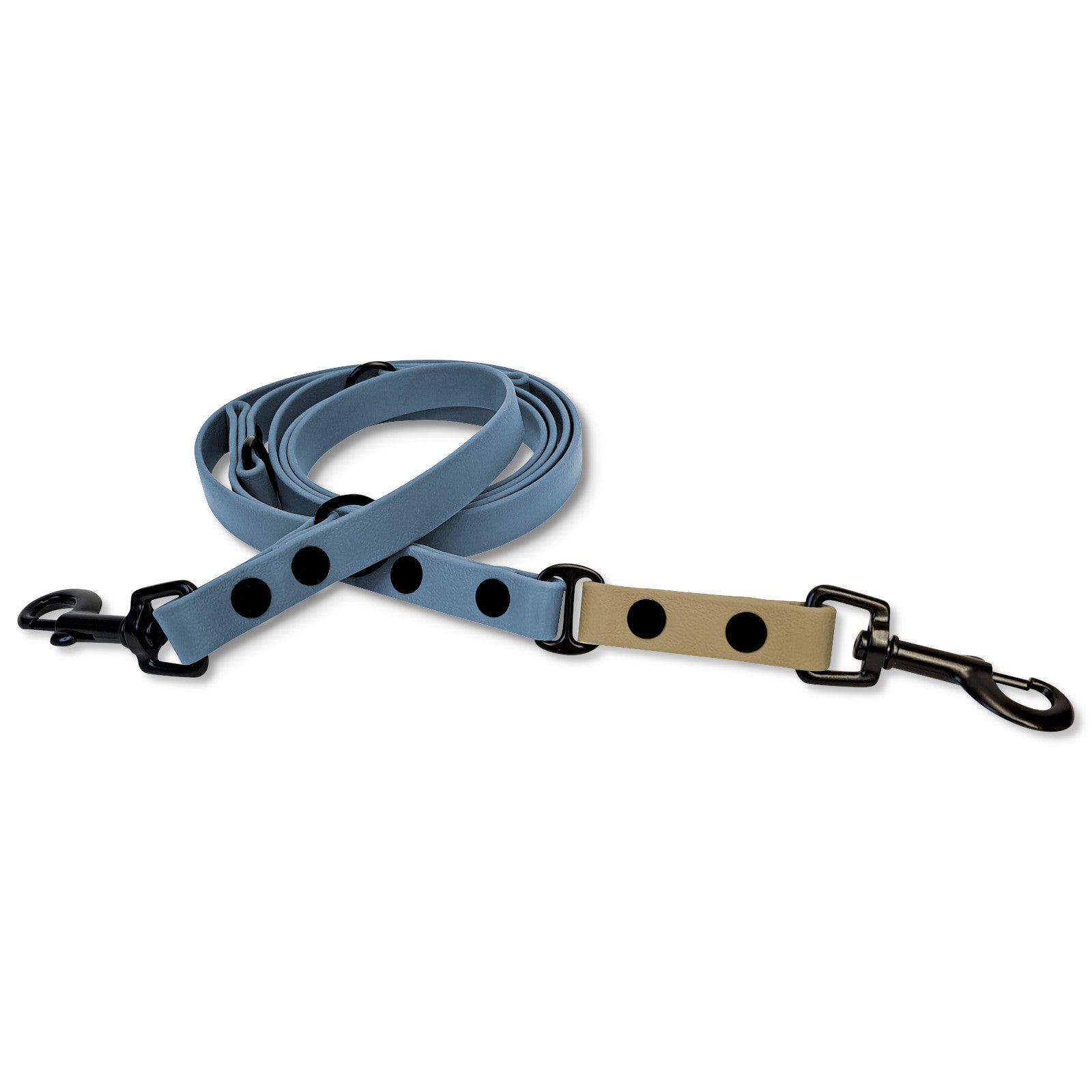 Hundeleine Biothane Petrolblau Beige