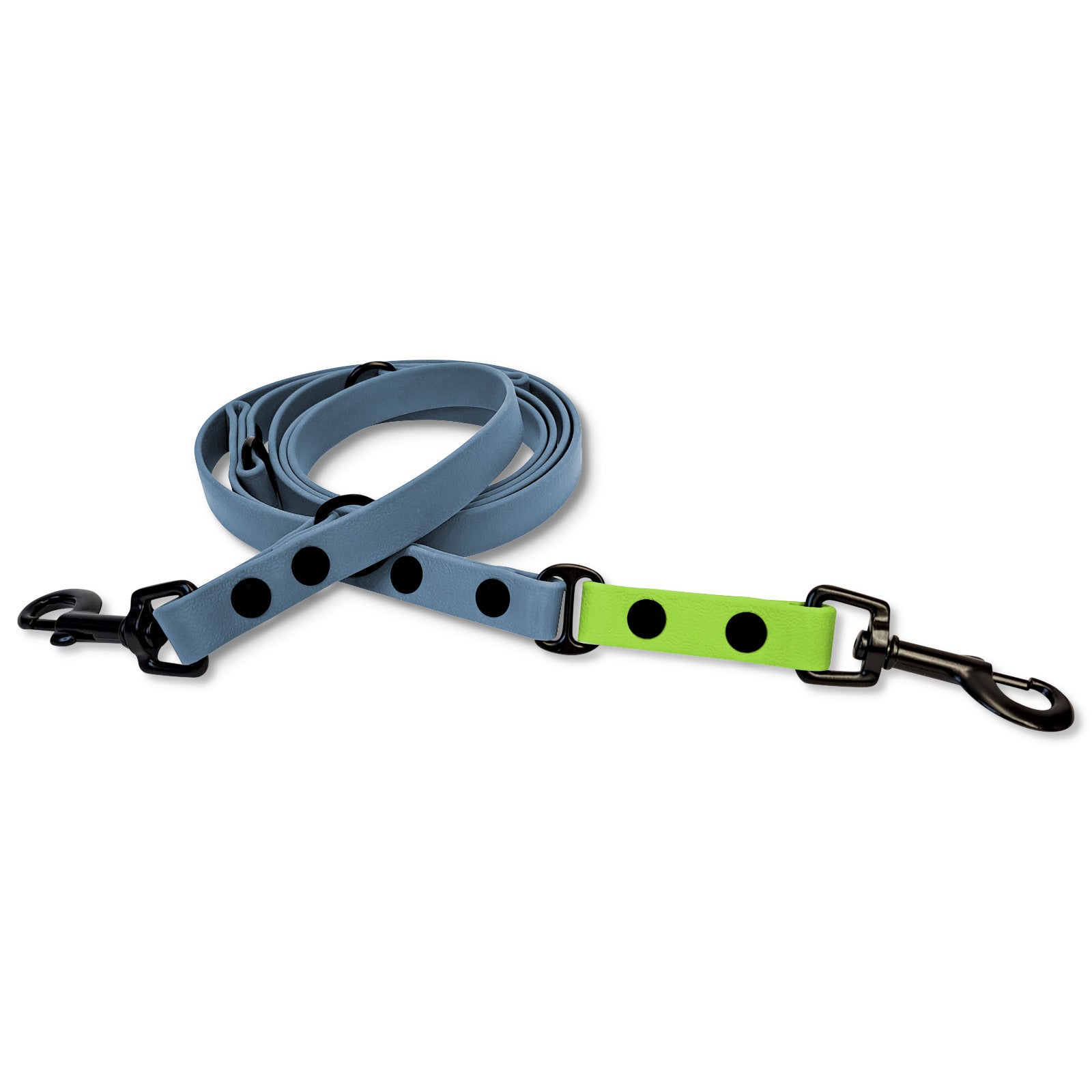 Hundeleine Biothane Petrolblau Kiwi
