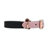 Halsband PVC-Gurtband Biothane Art Schwarz Rosa