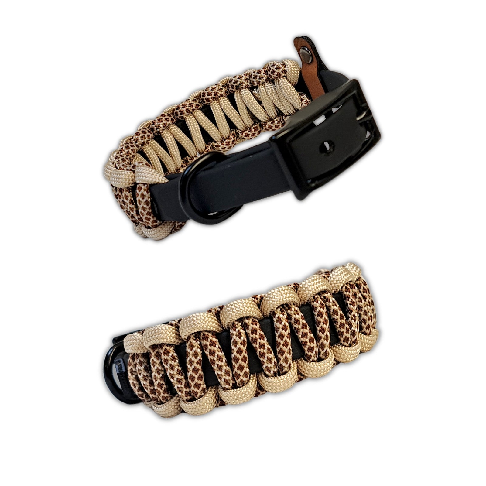 Biothane Paracord Hundehalsband gemustert wie ein Gepard