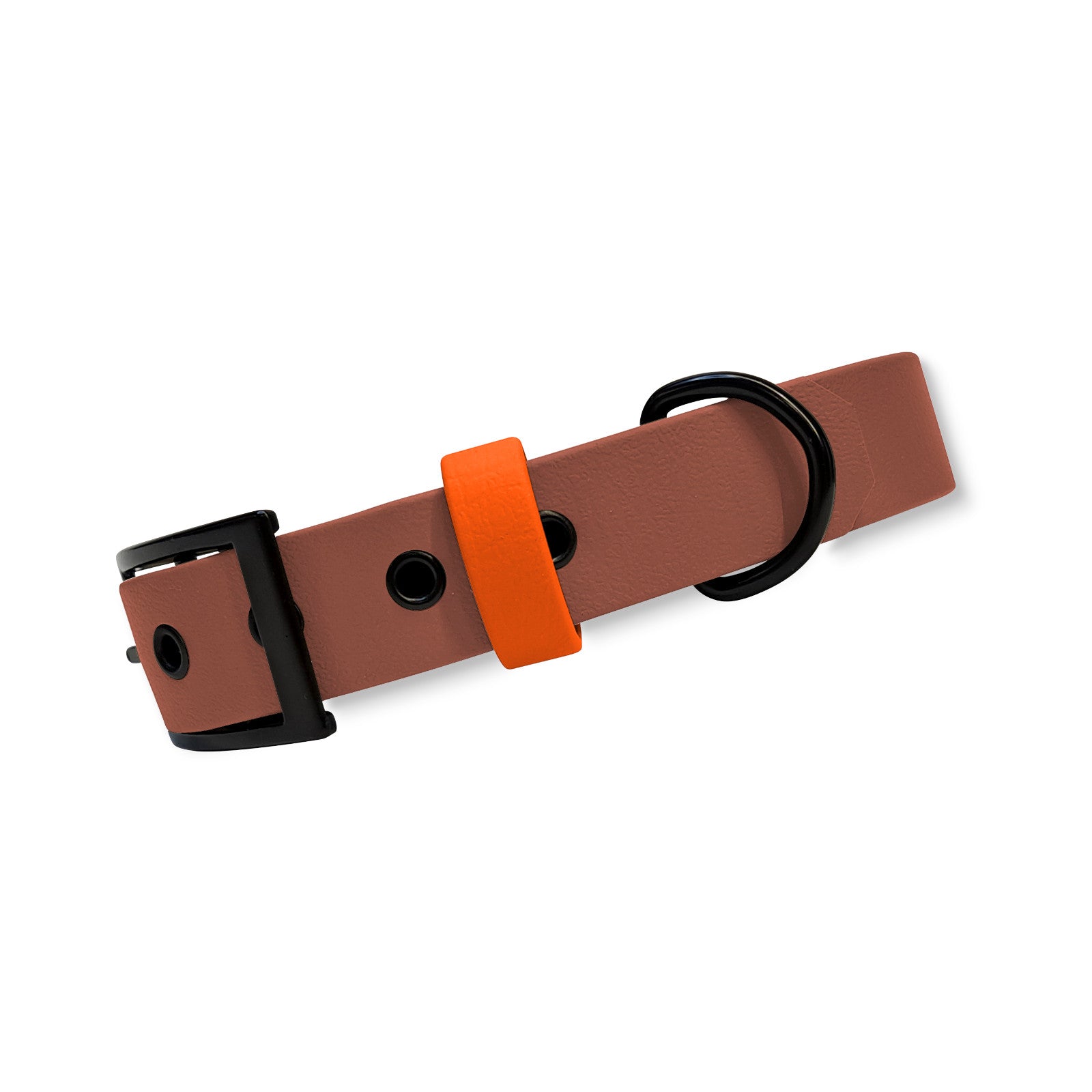 Biothane Halsband Rotbraun Orange