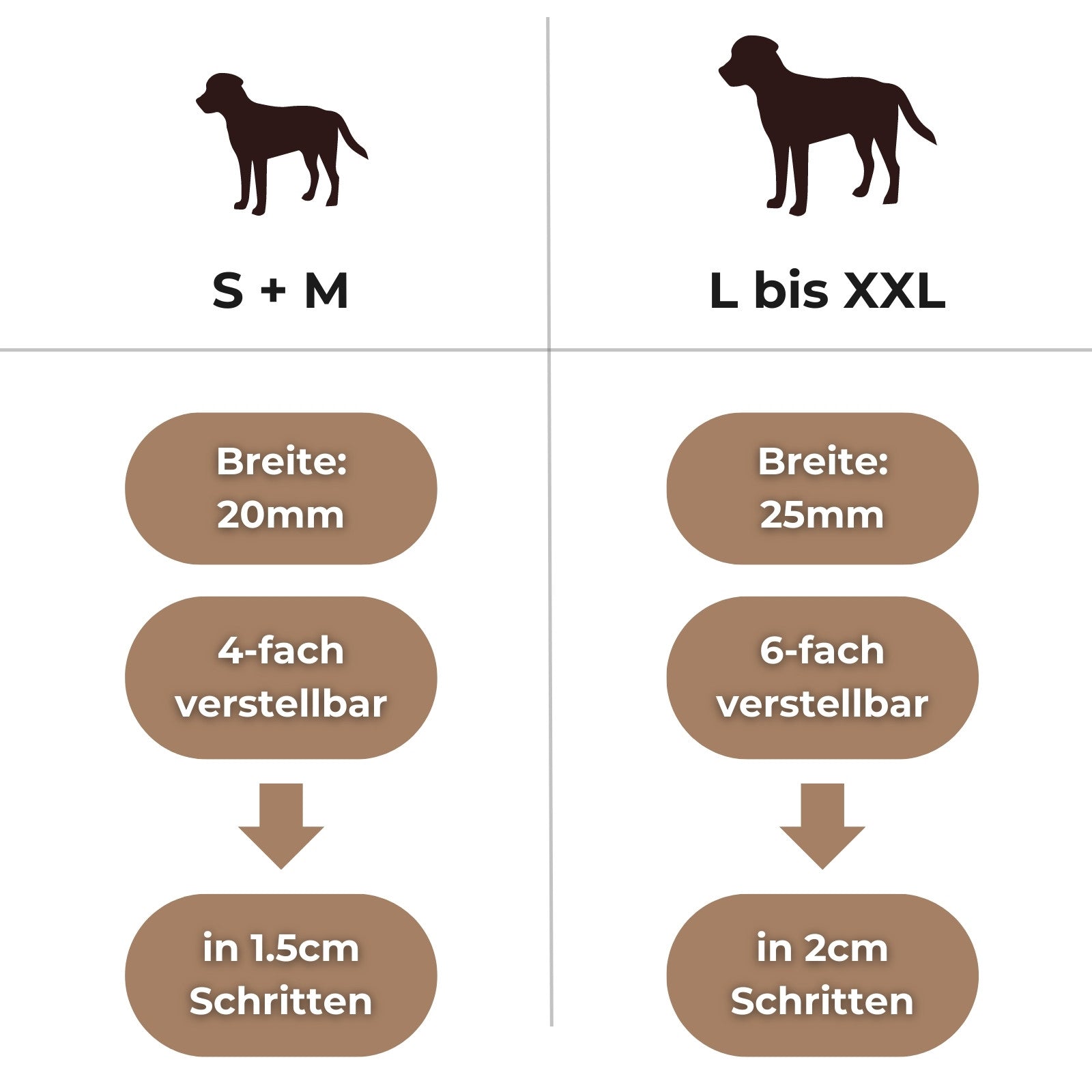 Größen Gurtband Halsband