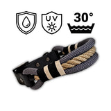 Hundehalsband Tauseil Twisty Grau Beige