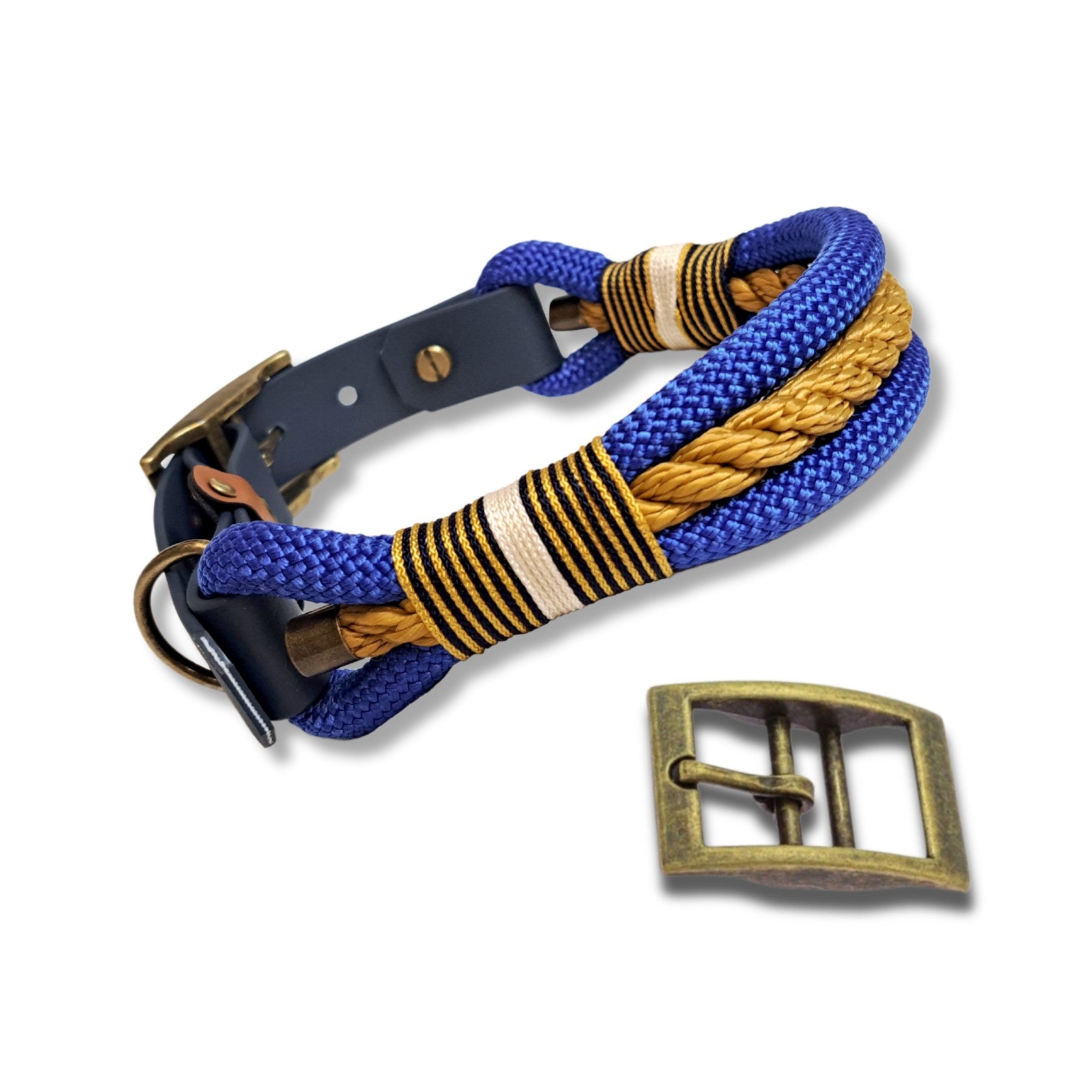 Halsband Tauseil Karamell Blau