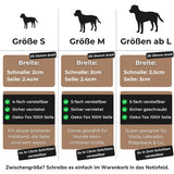 Größentabelle Tauseil Halsband