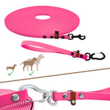 Schleppleine mit Kurzführer in Neon-Rosa