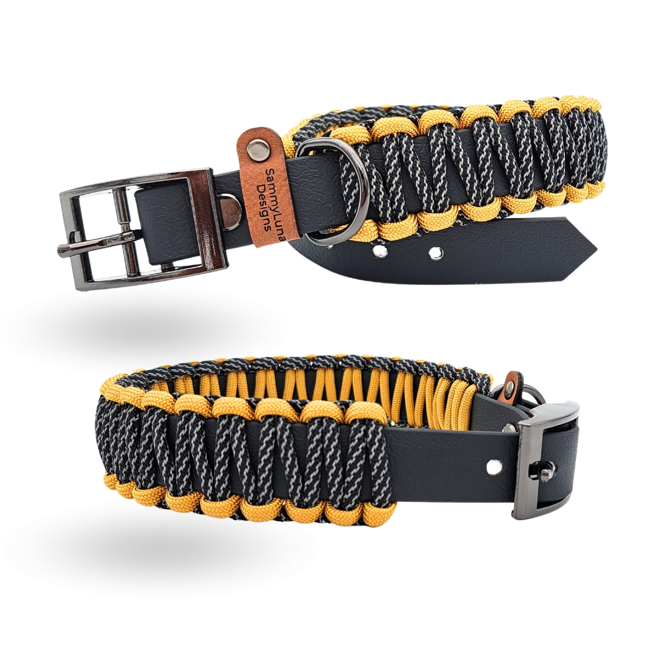 Paracord Halsband Reflektiv Gold