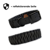 Hundehalsband Paracord Biothane Anthrazit