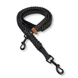 Hundeleine reflektierend in Anthrazit aus Paracord Gurtband