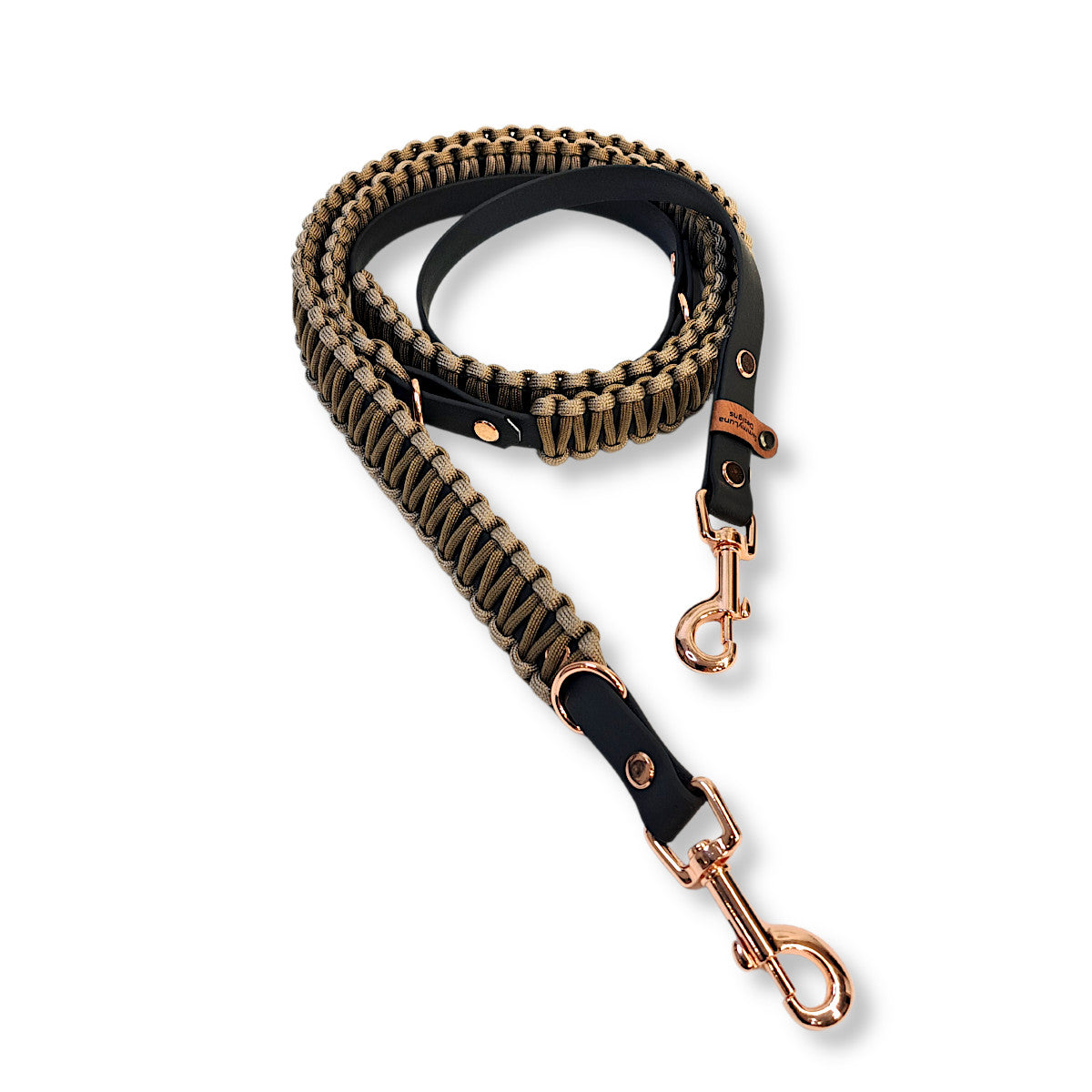 Hundeleine Paracord Gold-Braun Tan