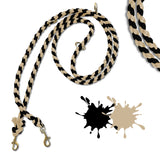 Paracord Hundeleine in den Farben schwarz und Cafe-Latte