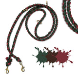 Paracord Hundeleine Premium Farben Grün-Schwarz-Weinrot