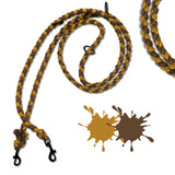 Paracord-Leine Karamell Braun mit schwarzer Hardware