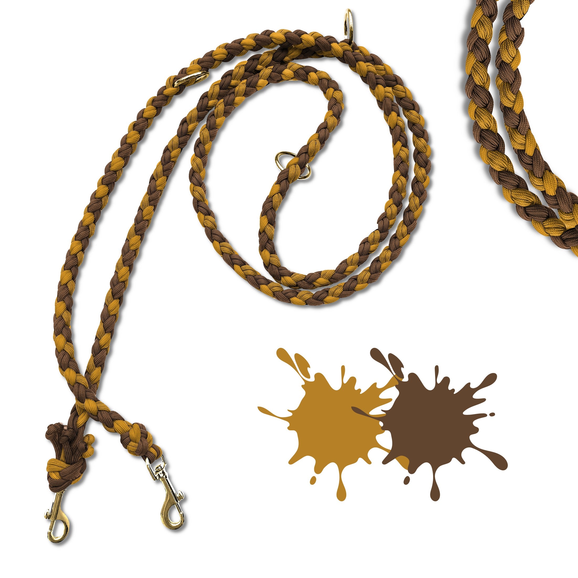 Paracord Hundeleine Karamell Braun