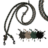 Paracord Hundeleine Snake in grün, schwarz, tan und grau