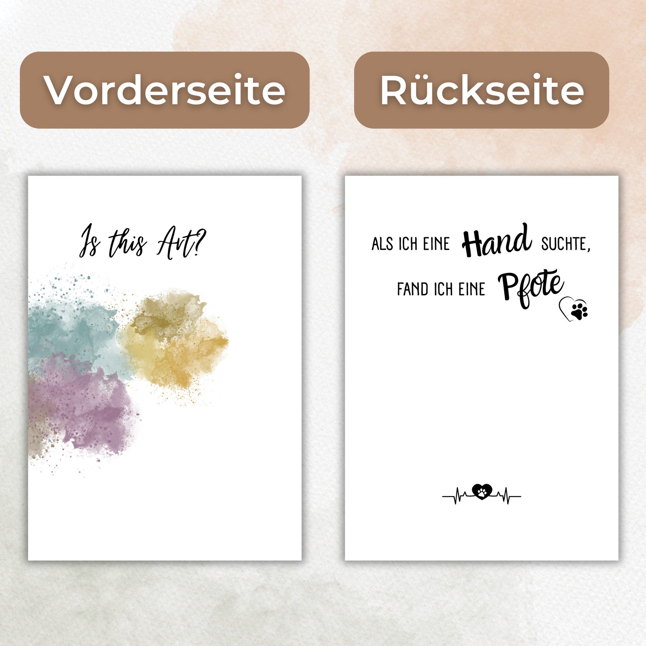 Darstellung des A4-Poster-Vordrucks für den Pfotenabdruck