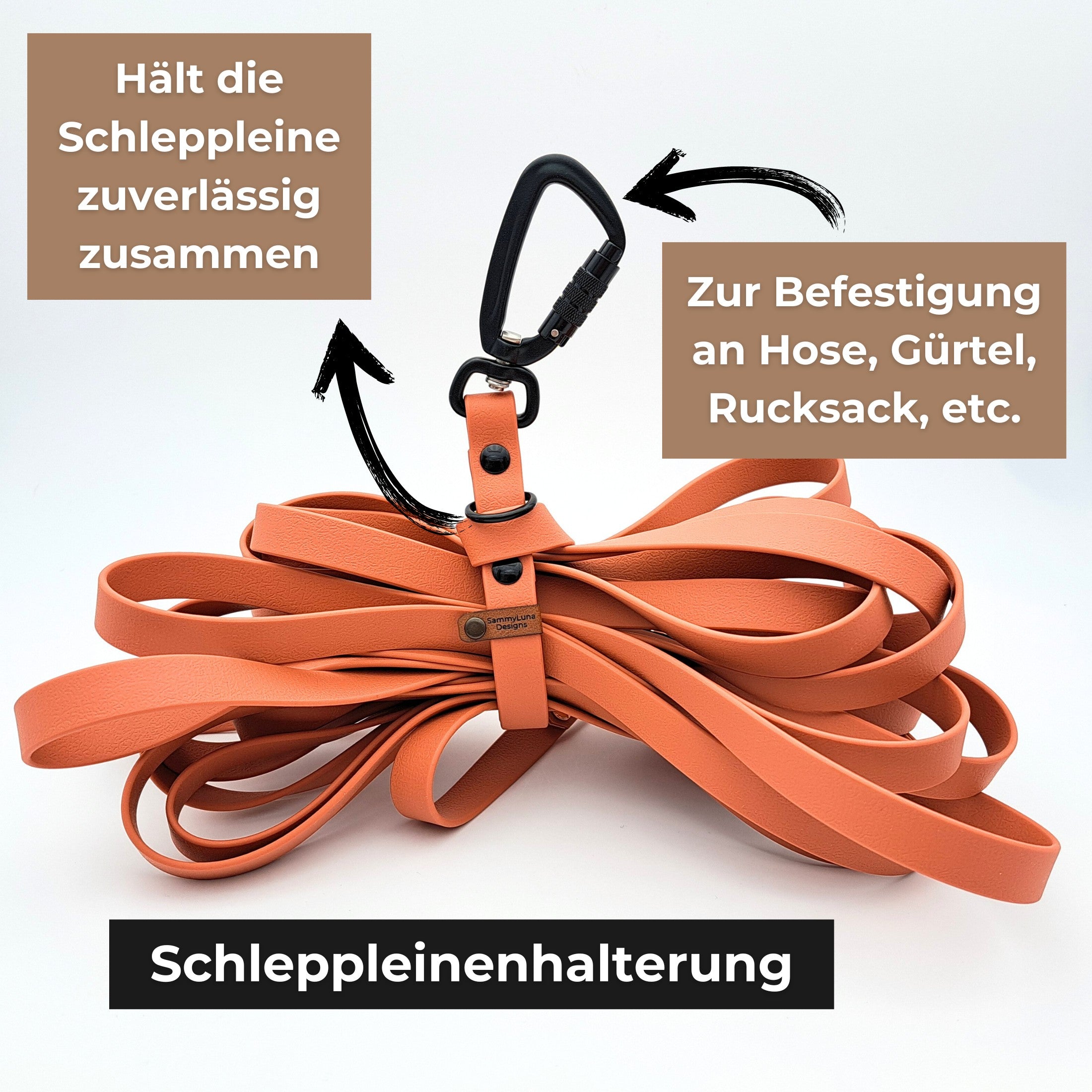 Schleppleine inklusive Halterung