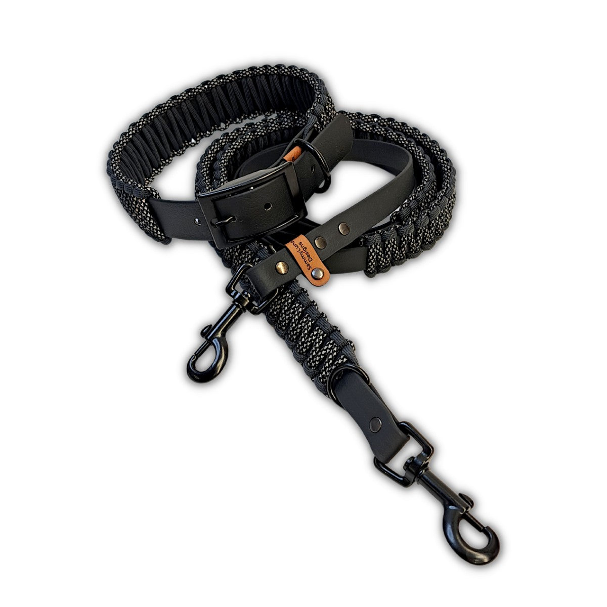 Leine Halsband Set für Hunde in Anthrazit
