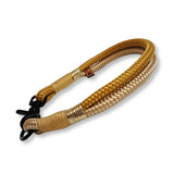 Tau Hundehalsband Gold-Beige zweifarbiges Segeltau