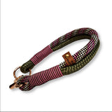 Halsband *Rose Roze-Beige-Groen*