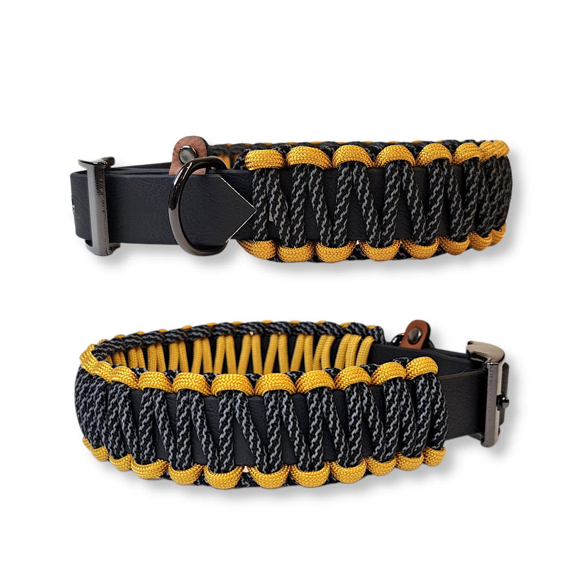 Hundehalsband reflektiv Gold-Rush Schwarz