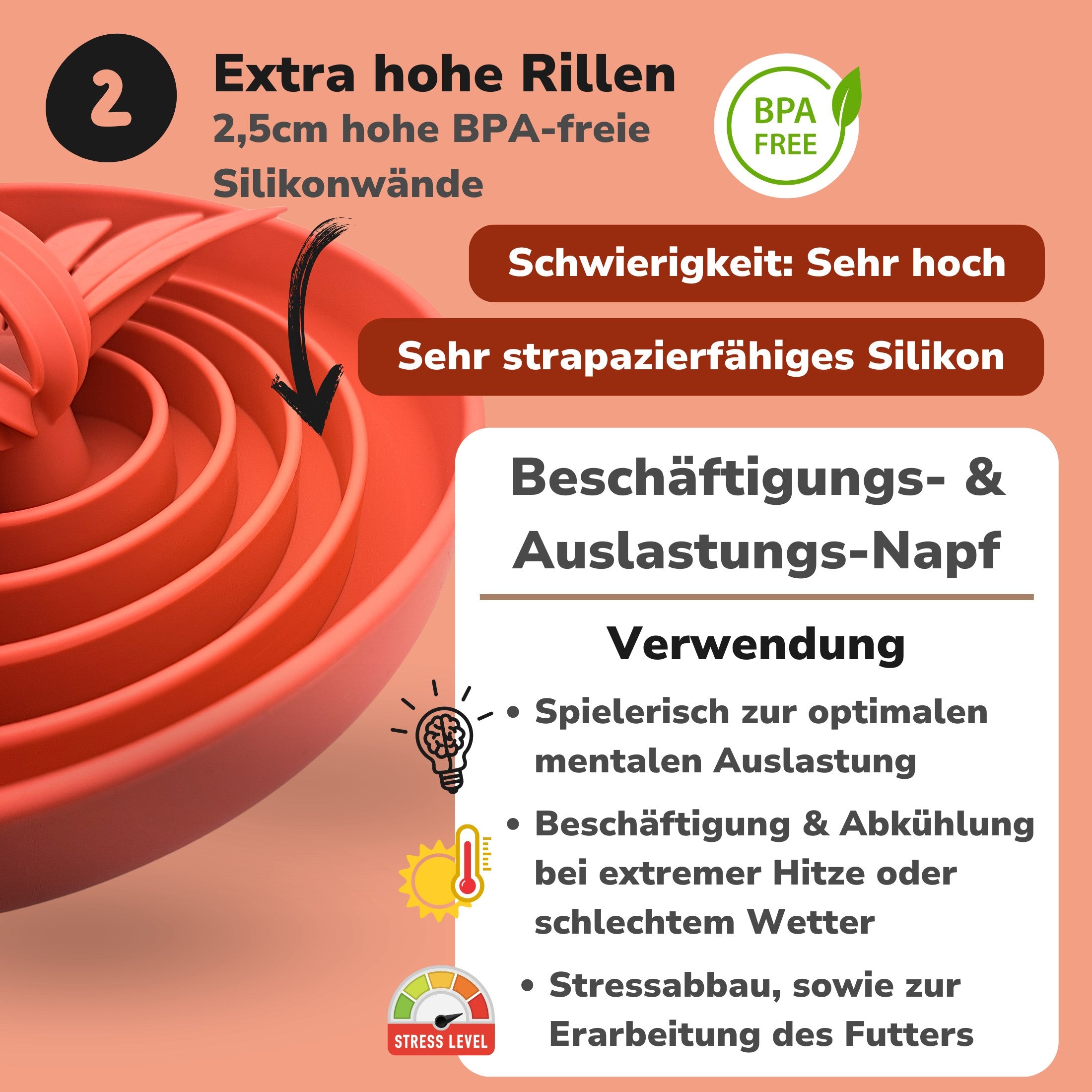 Details der runden Schleckmatte