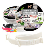 Zeckenhalsband für Hunde in creme-weiß mit ätherischen Ölen