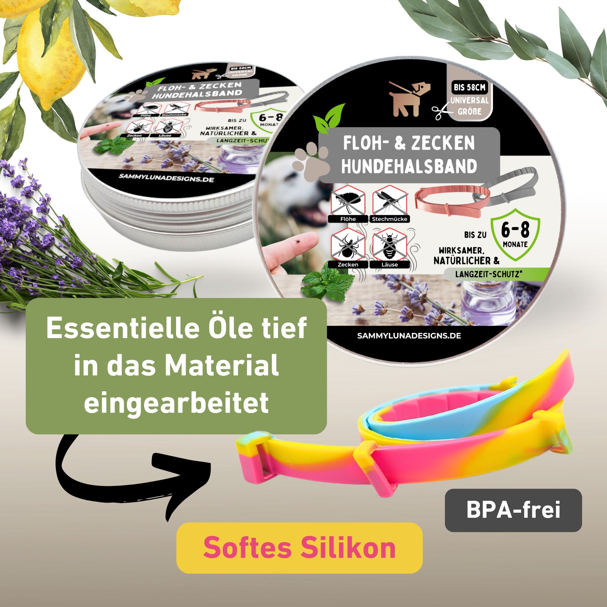 Wirkungsweise und Materialhinweis Zeckenhalsband Hunde