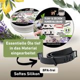 Natürliches Zeckenhalsband für Hunde mit ätherischen Ölen intensiviert