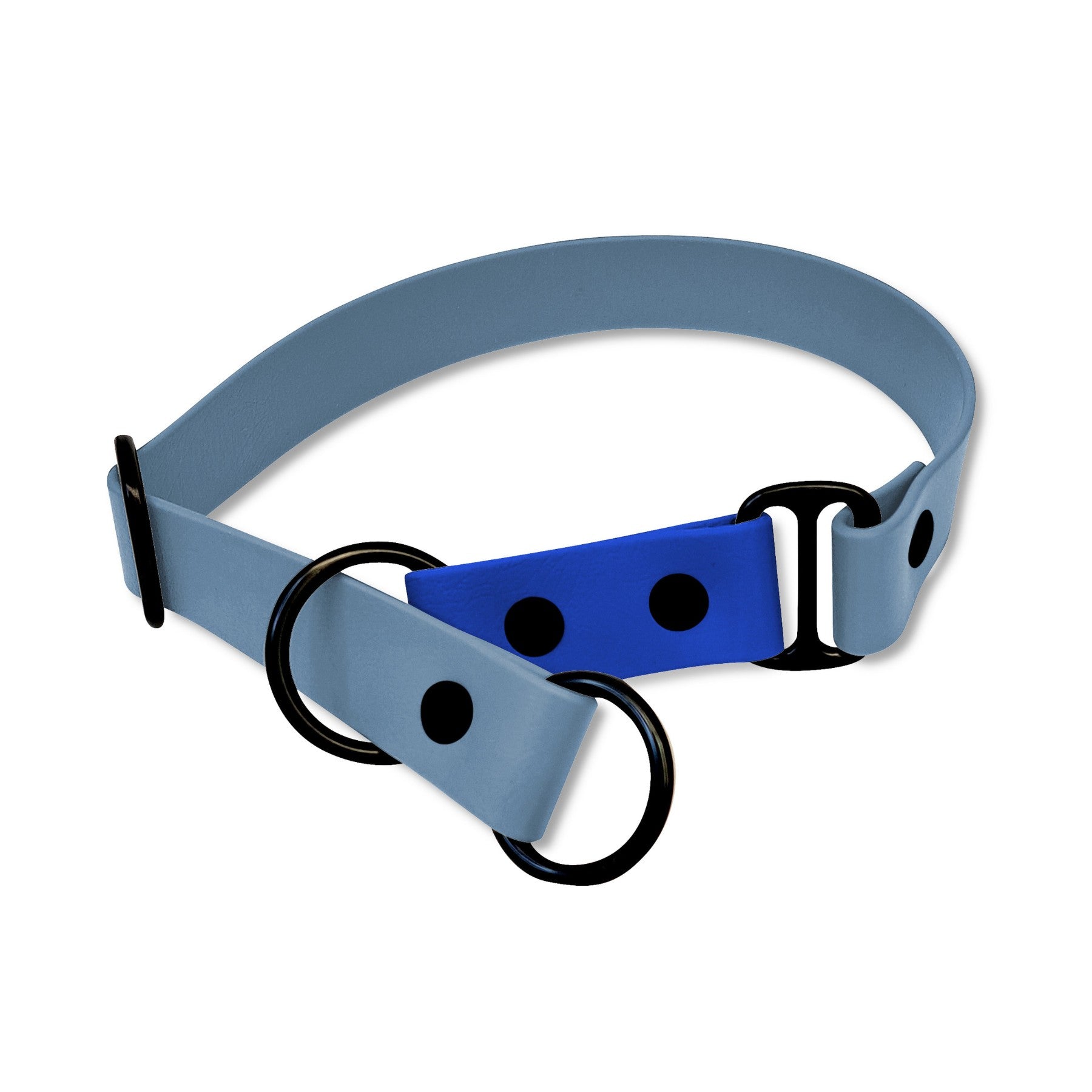 Biothane Zugstopp Halsband Blau