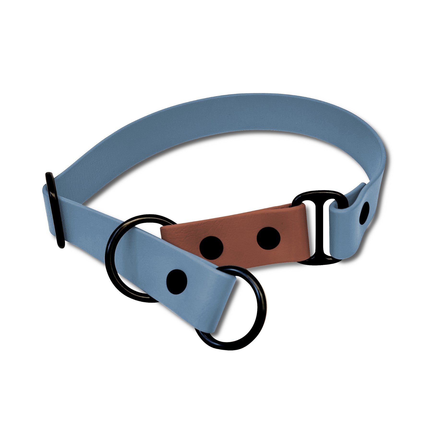 Zugstopp Biothane Halsband in Petrol Blau