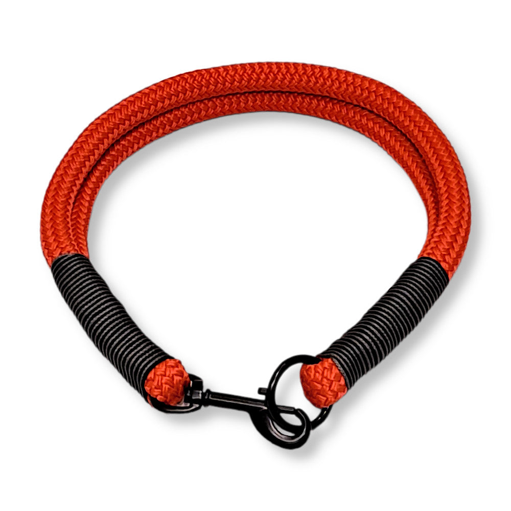 Hundehalsband aus Tauseil in rot