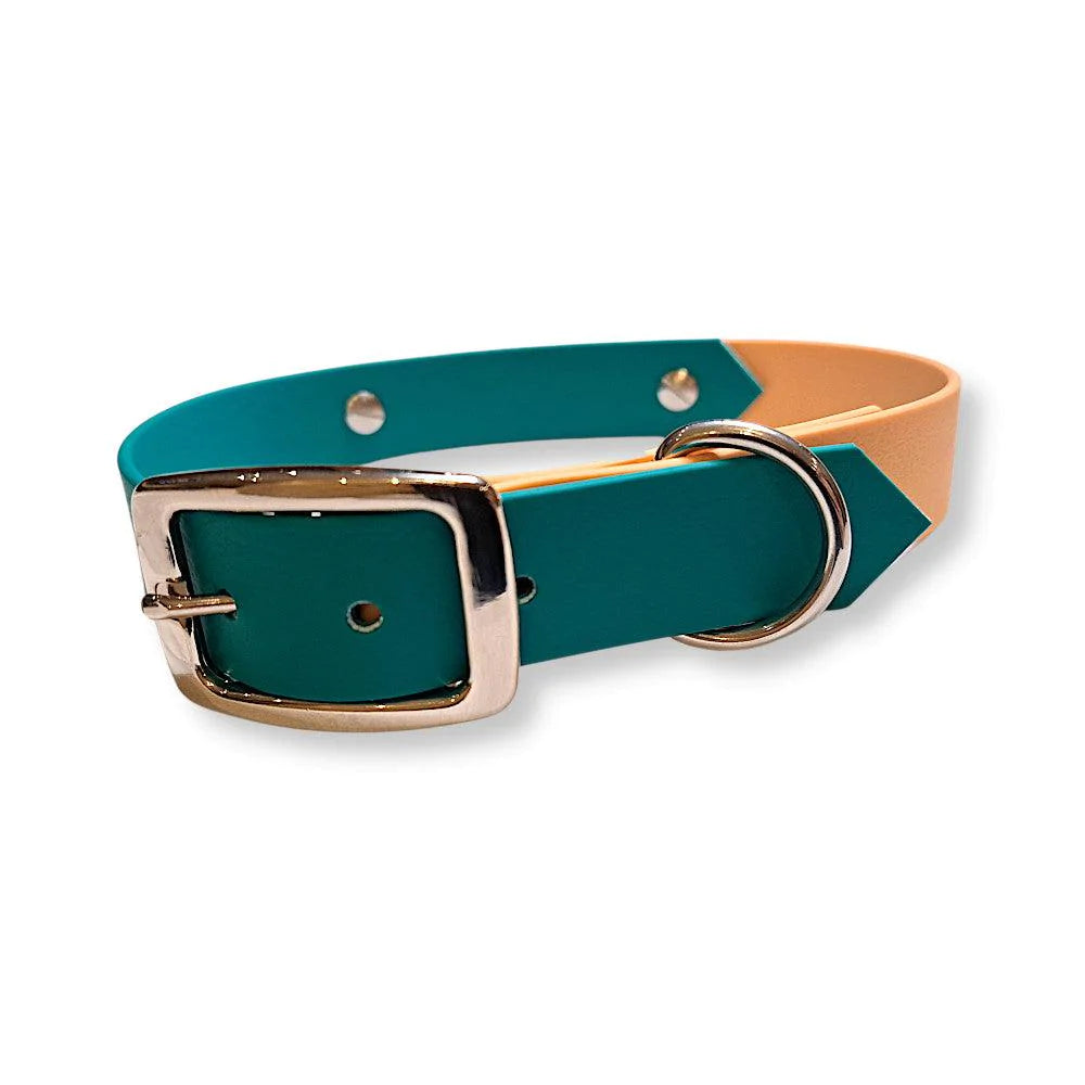 Hundehalsband Zweifarbig aus Biothane-ähnlichem Material