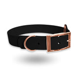 Biothane Halsband Schwarz-Rosegold