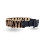 Halsband aus schwarzer BioThane und Paracord