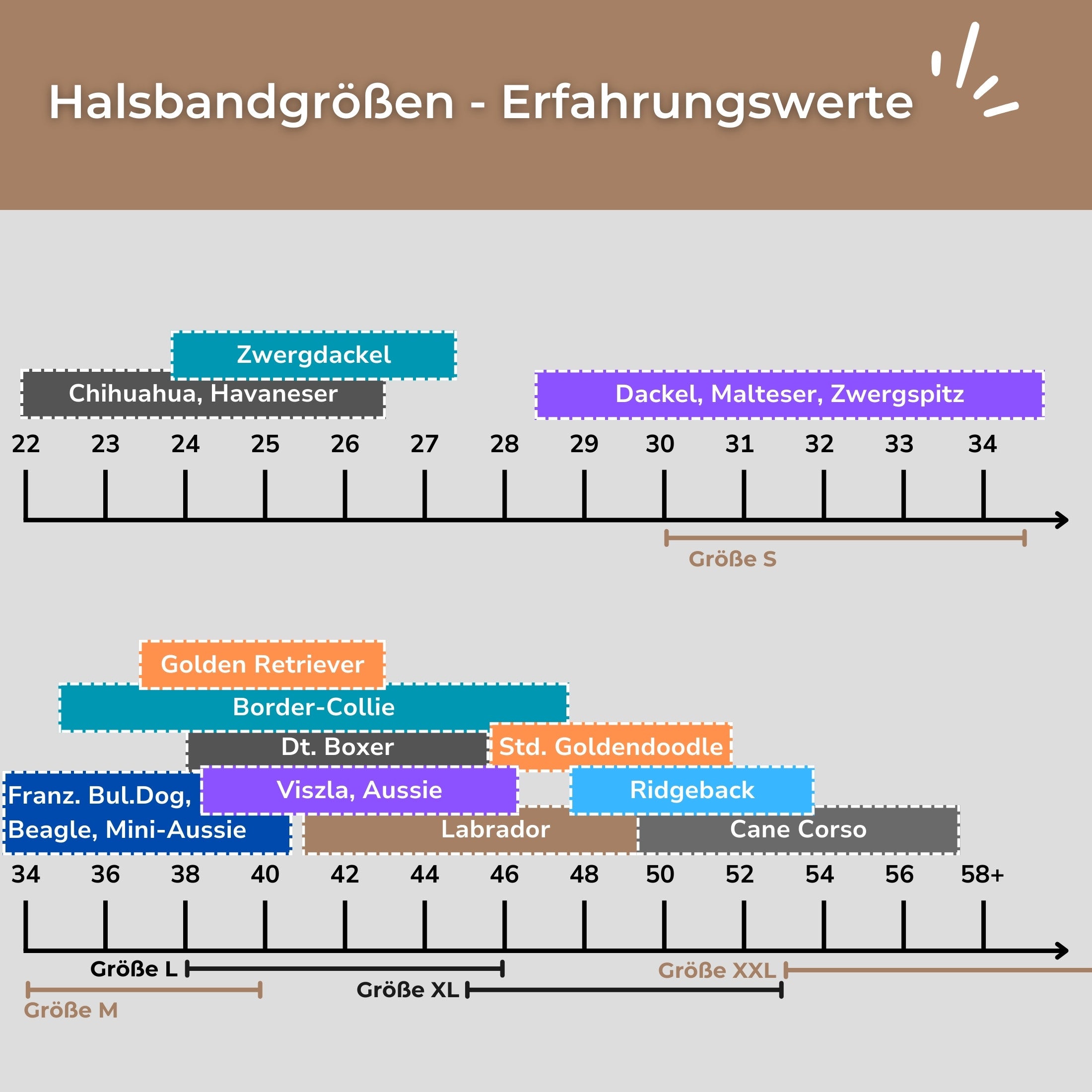 Erfahrungswerte Halsbandgrößen von SammyLunaDesigns