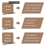 Verstellbarkeit und Leinenlängen der Paracord Leine