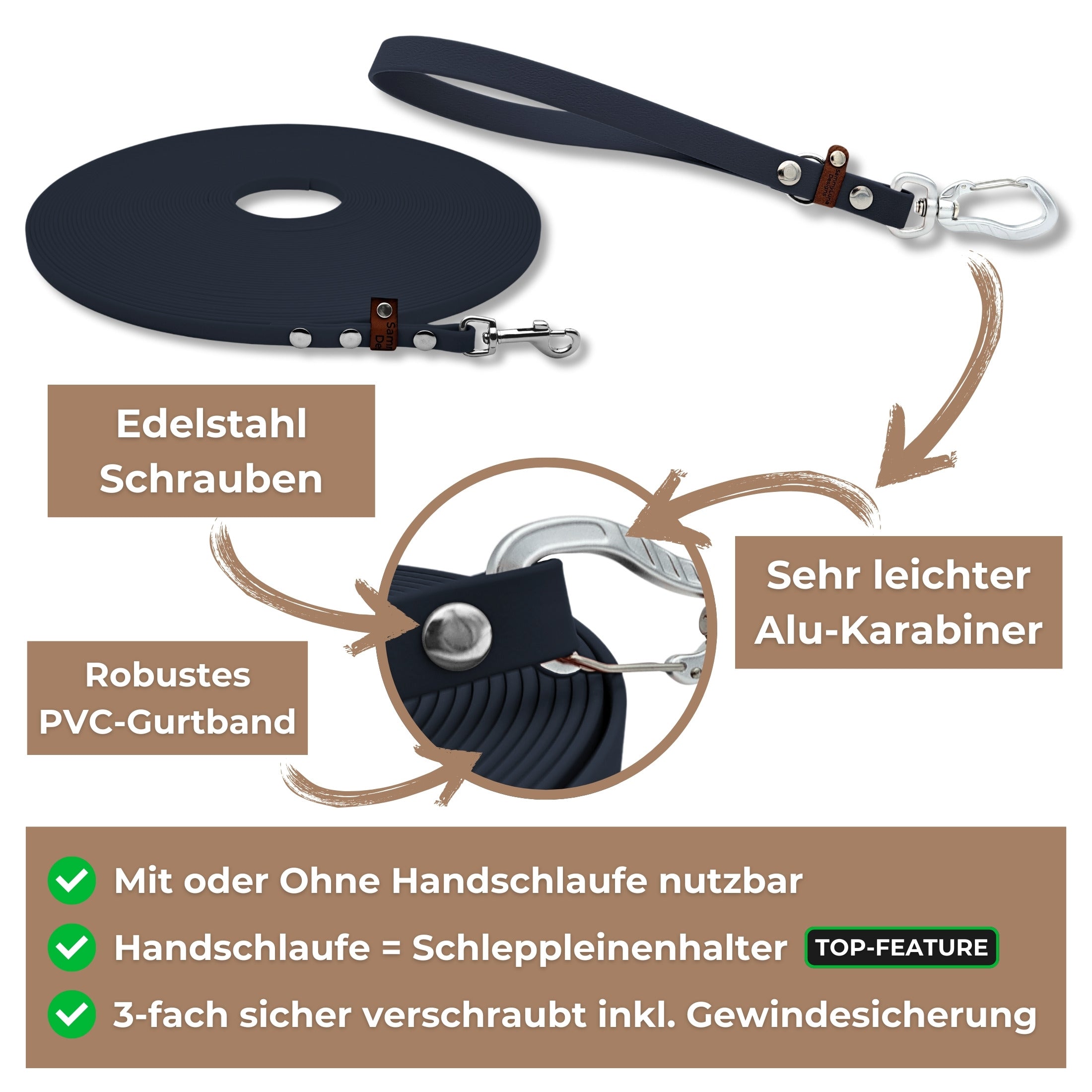 Vorteile einer multifunktionalen Hundeschleppleine mit Edelstahl