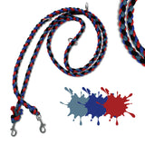 Paracord Hundeleine Blau mit Rot