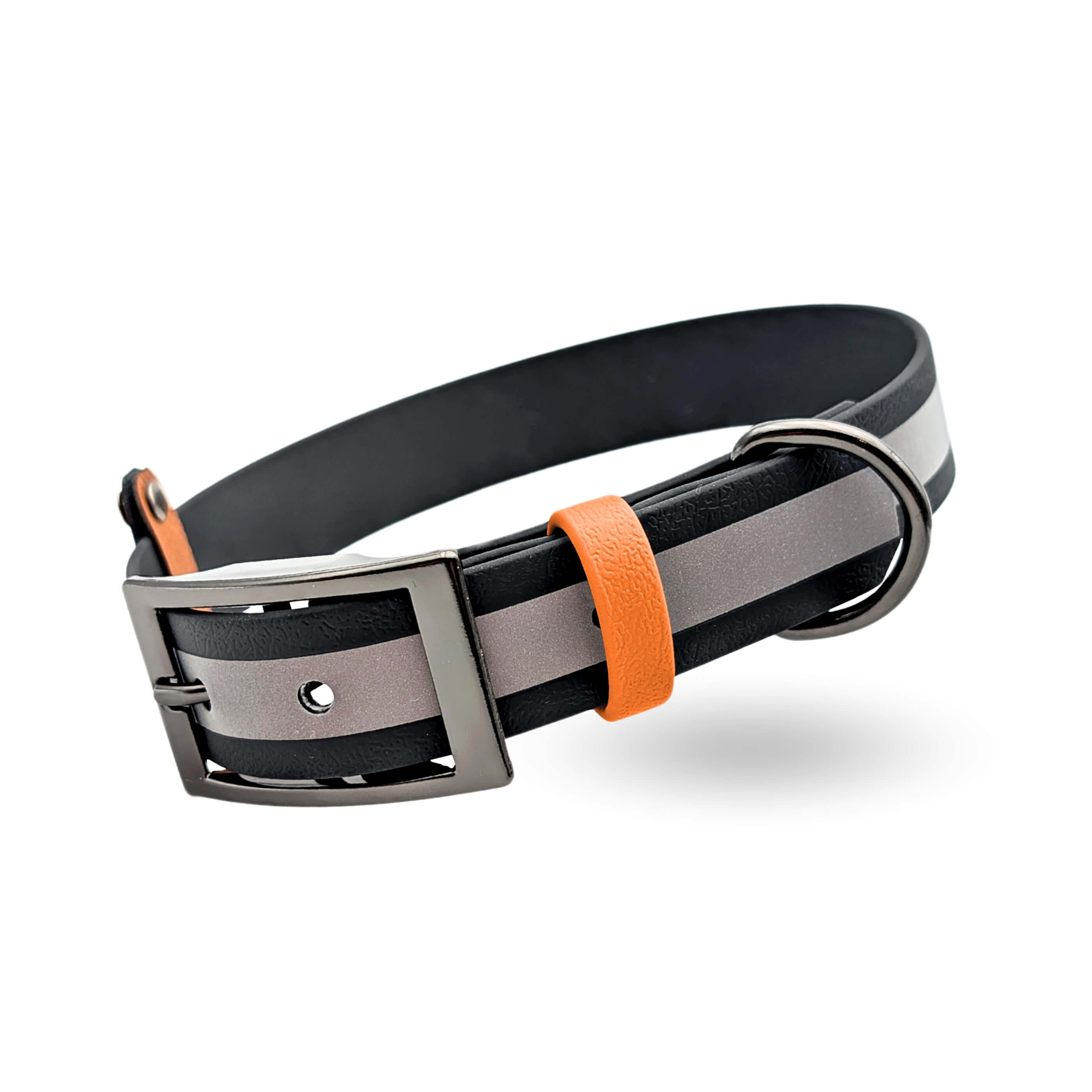 Reflektierendes Halsband | mit BioThane® | Burnt-Orange