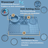 Beschreibung der Schleckzonen der Schleckmatte