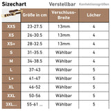 Größentabelle Tau-Halsband mit BioThane-Adapter