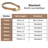 Größentabelle Tau-Halsband fixe Größe
